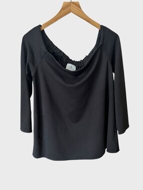 Tuckernuck Black Women's off the shoulder Top with 3/4 Sleeves